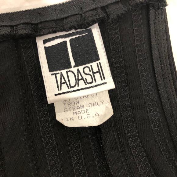 Tadashi Shoji Black Halterneck Long Gown Dress - Picture 10 of 11